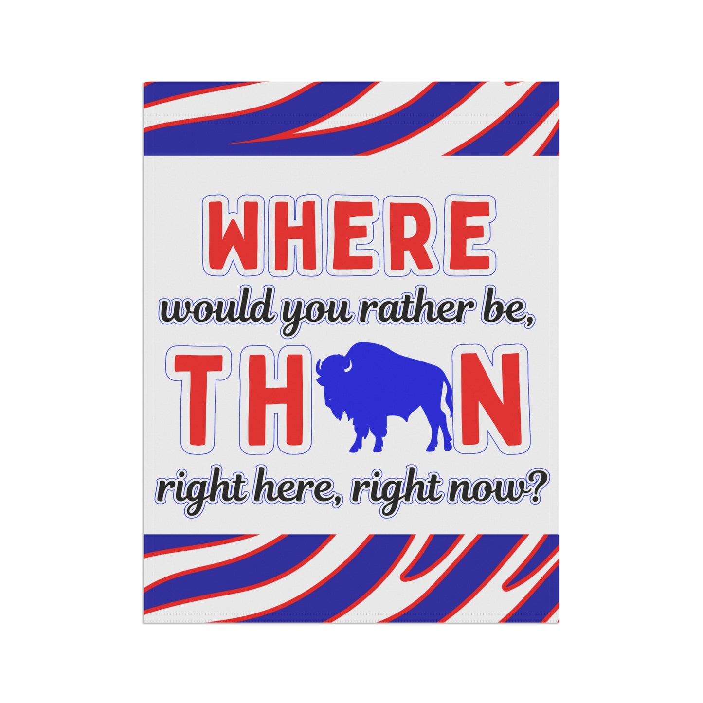 Where Would You Rather Be Animal Striped Garden Flags