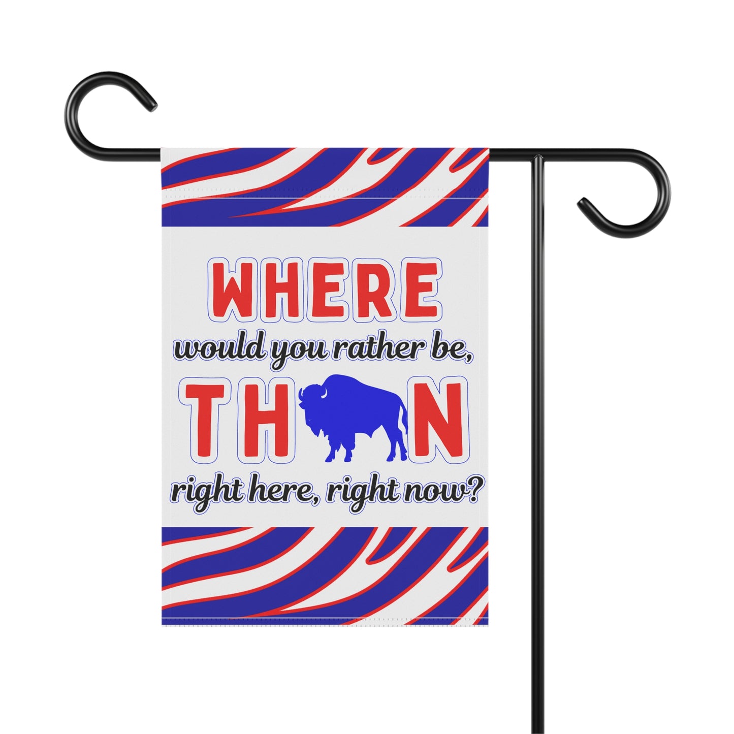Where Would You Rather Be Animal Striped Garden Flags