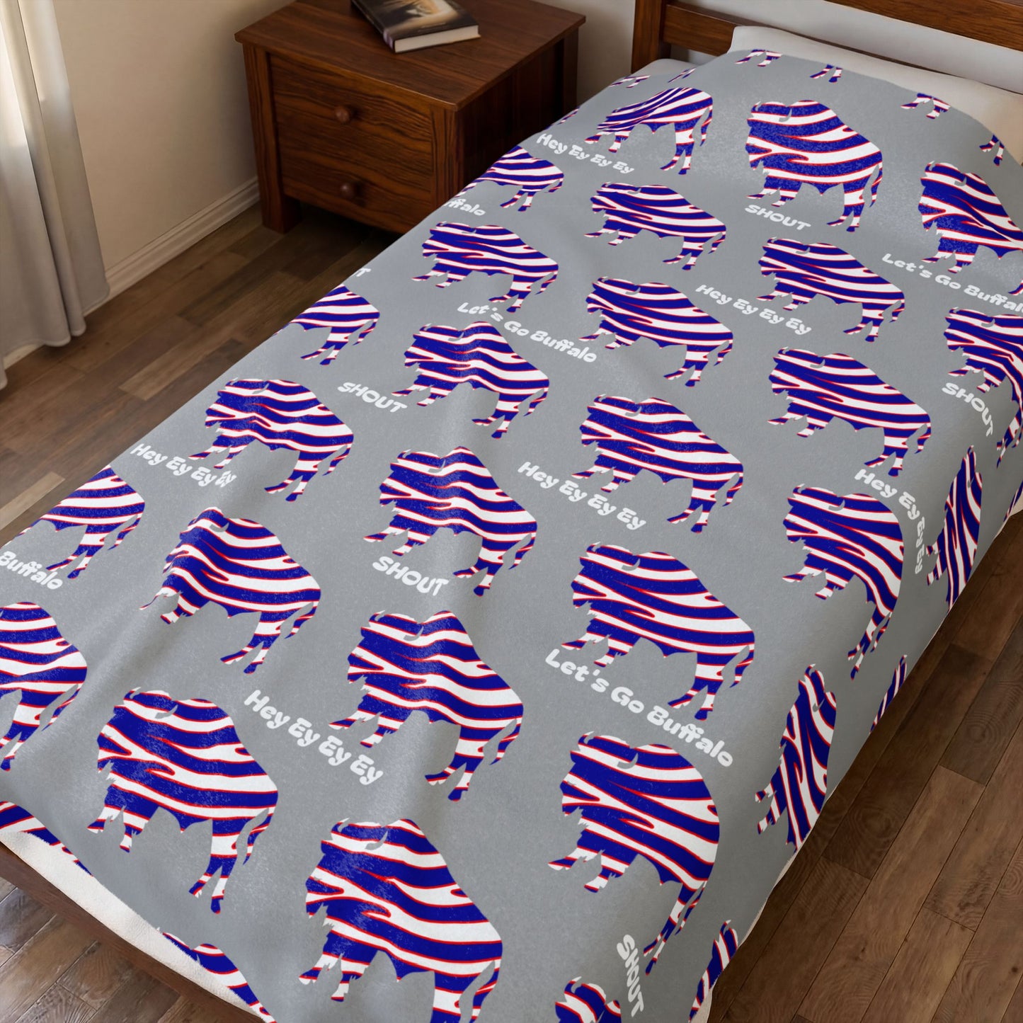 zubaz buffalo Velveteen Plush Blanket