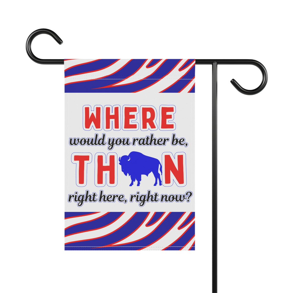 Where Would You Rather Be Animal Striped Garden Flags