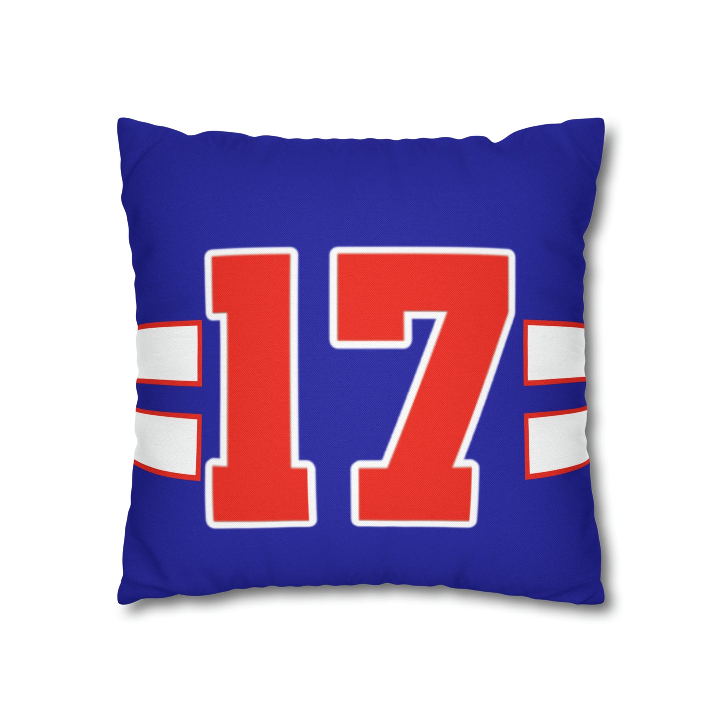 #17 Buffalo Bills Fan Spun Polyester Square Pillow Case