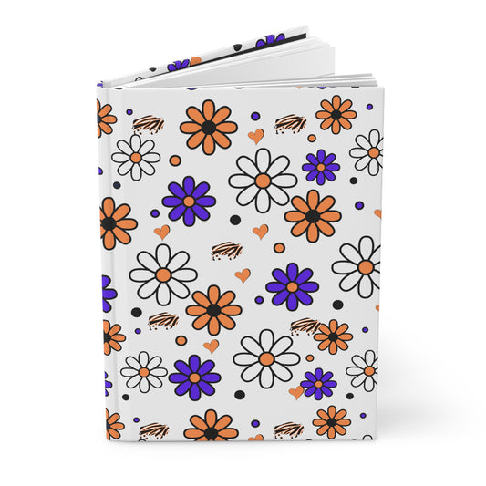 Bandits Flower Power 6" x 9" 150 Page (75 sheets) white lined paper Hardcover Journal