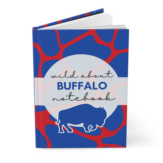 Wild About BUFFALO 6" x 9" 150 Page (75 sheets) white lined paper Hardcover Journal Matte (Pattern #28)