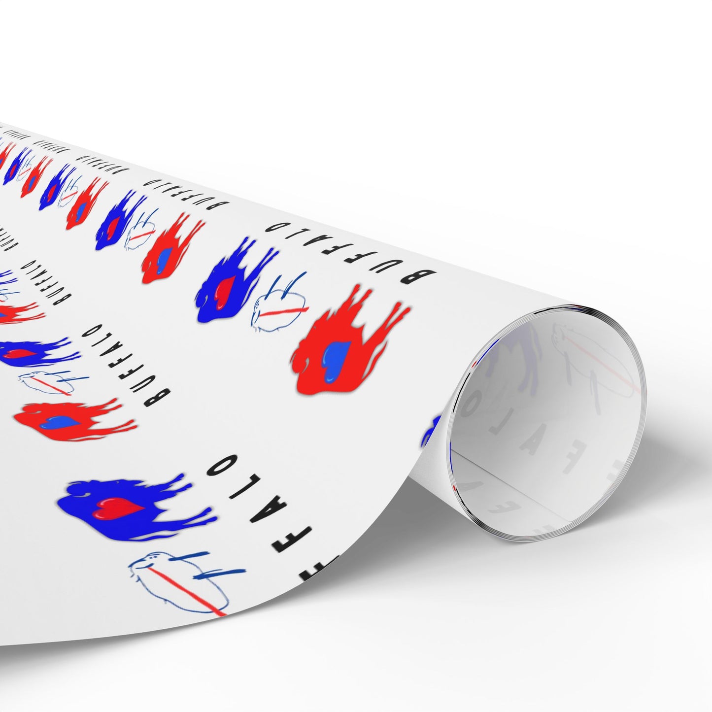 Buffalo Football Wrapping Paper - Josh Allen Potato Design