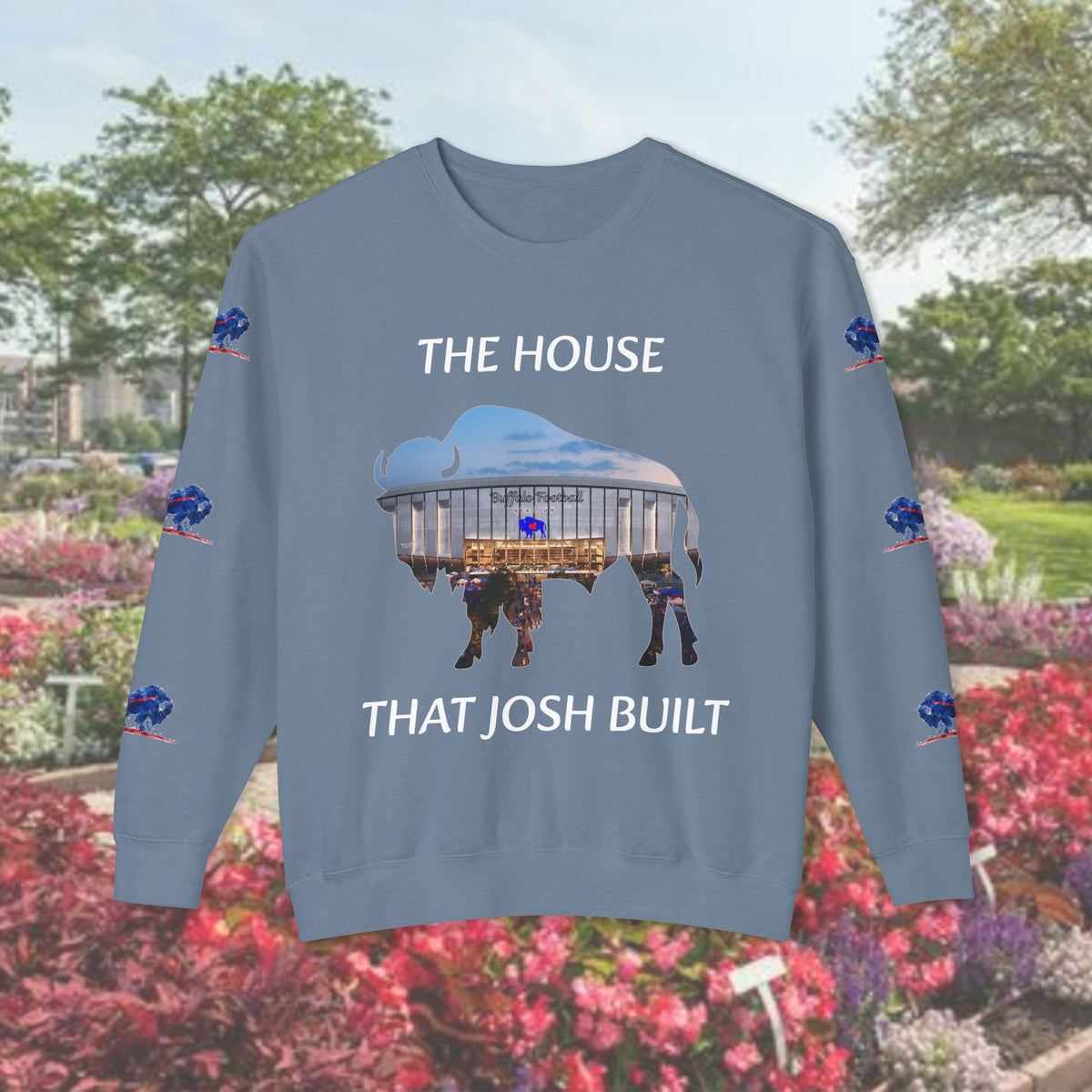 Copy of Watercolor Buffalo Football Unisex Lightweight Crewneck Sweatshirt