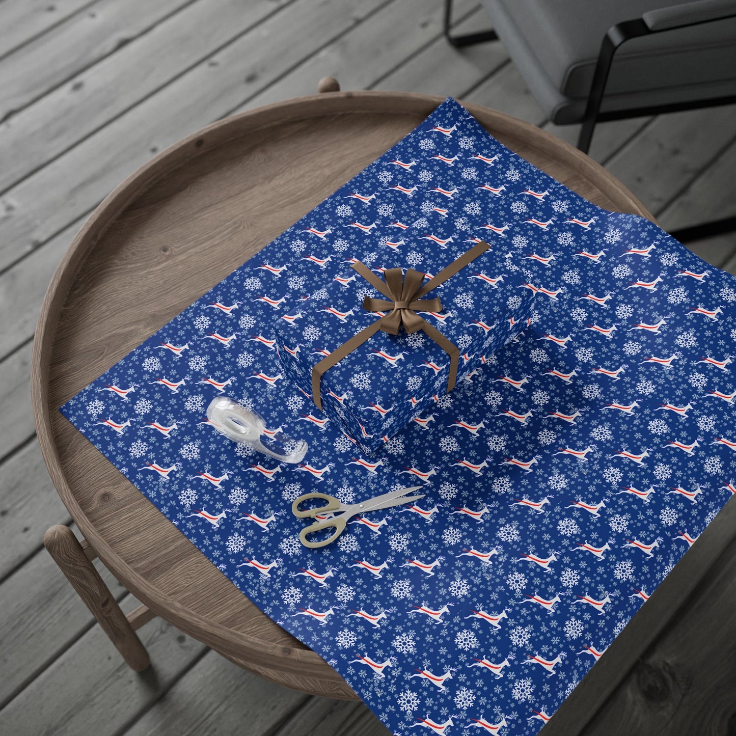 Blue Billmas Wrapping Paper