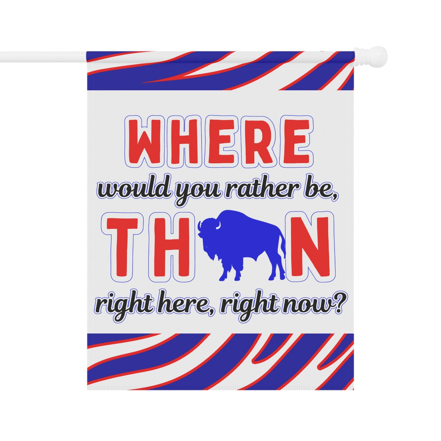 Where Would You Rather Be Animal Striped Garden Flags