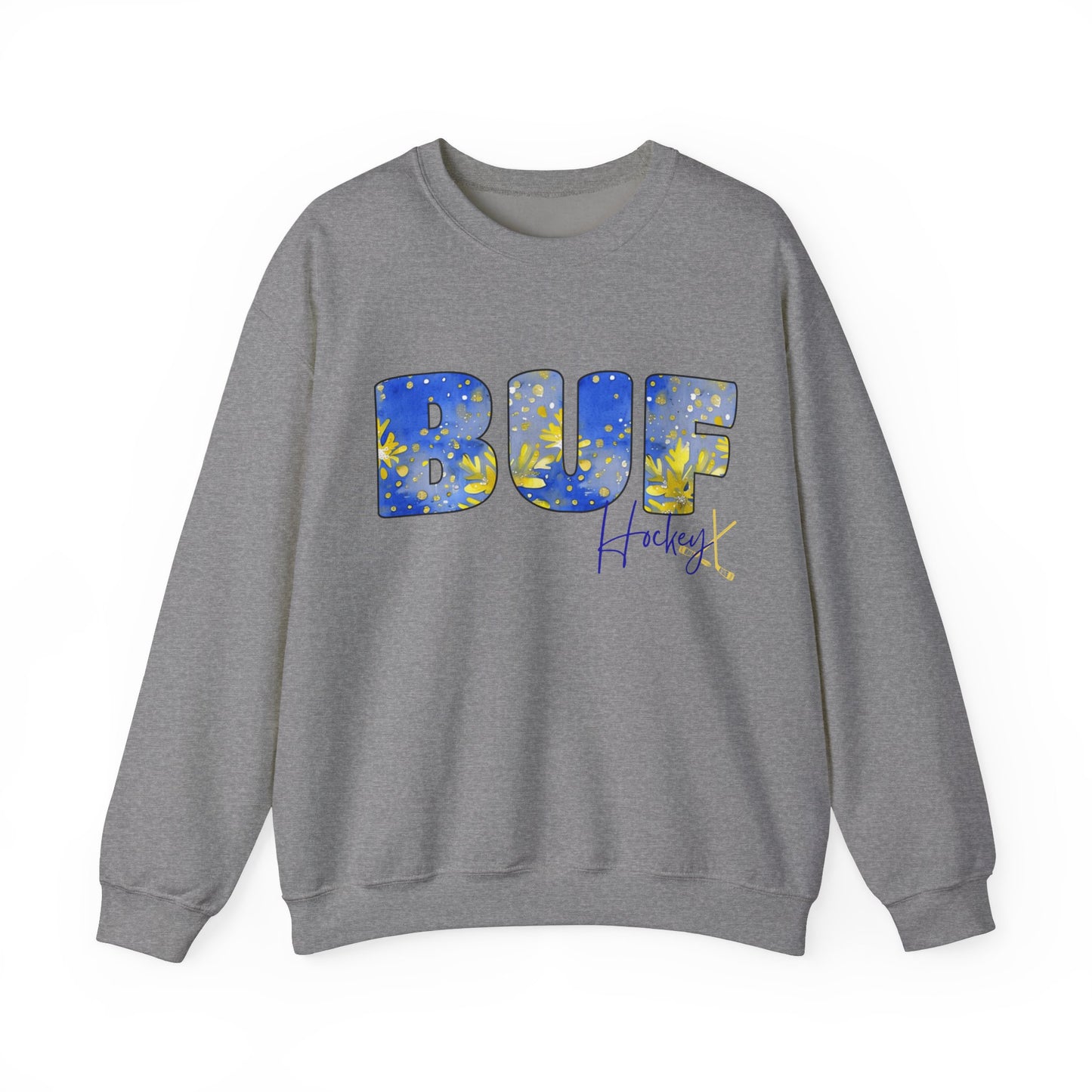 Sabres BUF Watercolor Unisex Heavy Blend™ Crewneck Sweatshirt