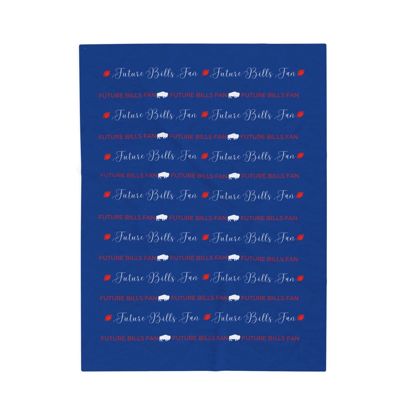 Future Buffalo Football Fan Warm and Cuddly Velveteen Plush Blanket