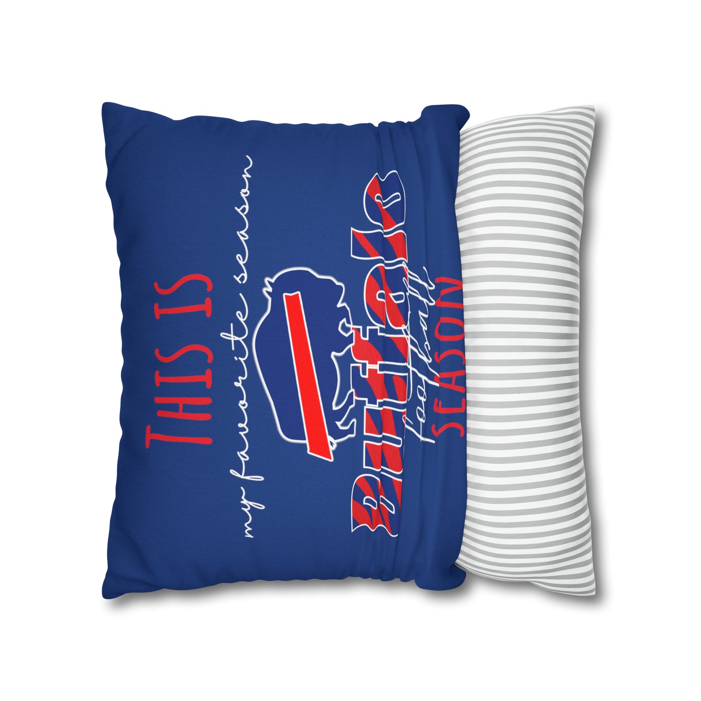 Buffalo Bills Spun Polyester Square Pillow Case