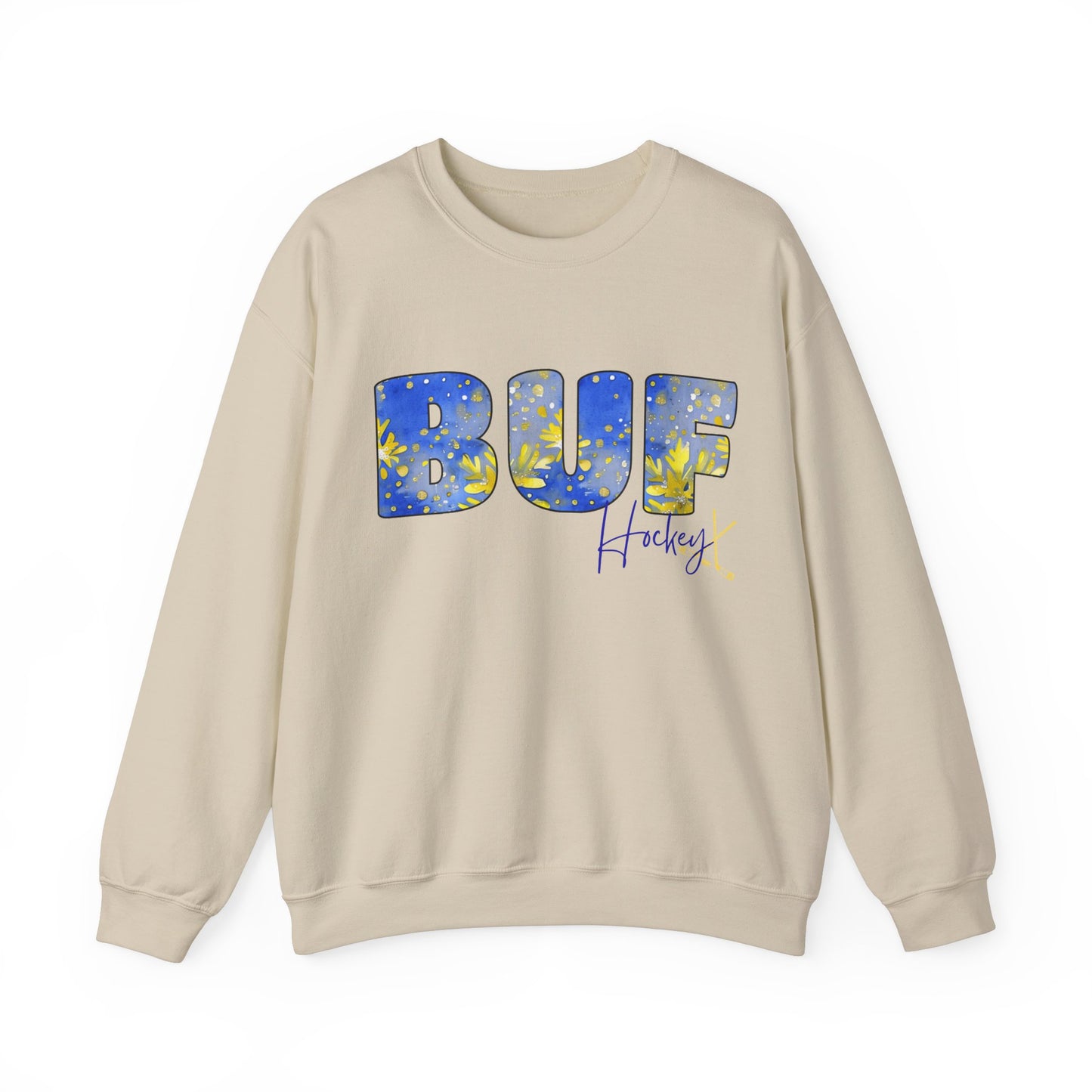 Sabres BUF Watercolor Unisex Heavy Blend™ Crewneck Sweatshirt