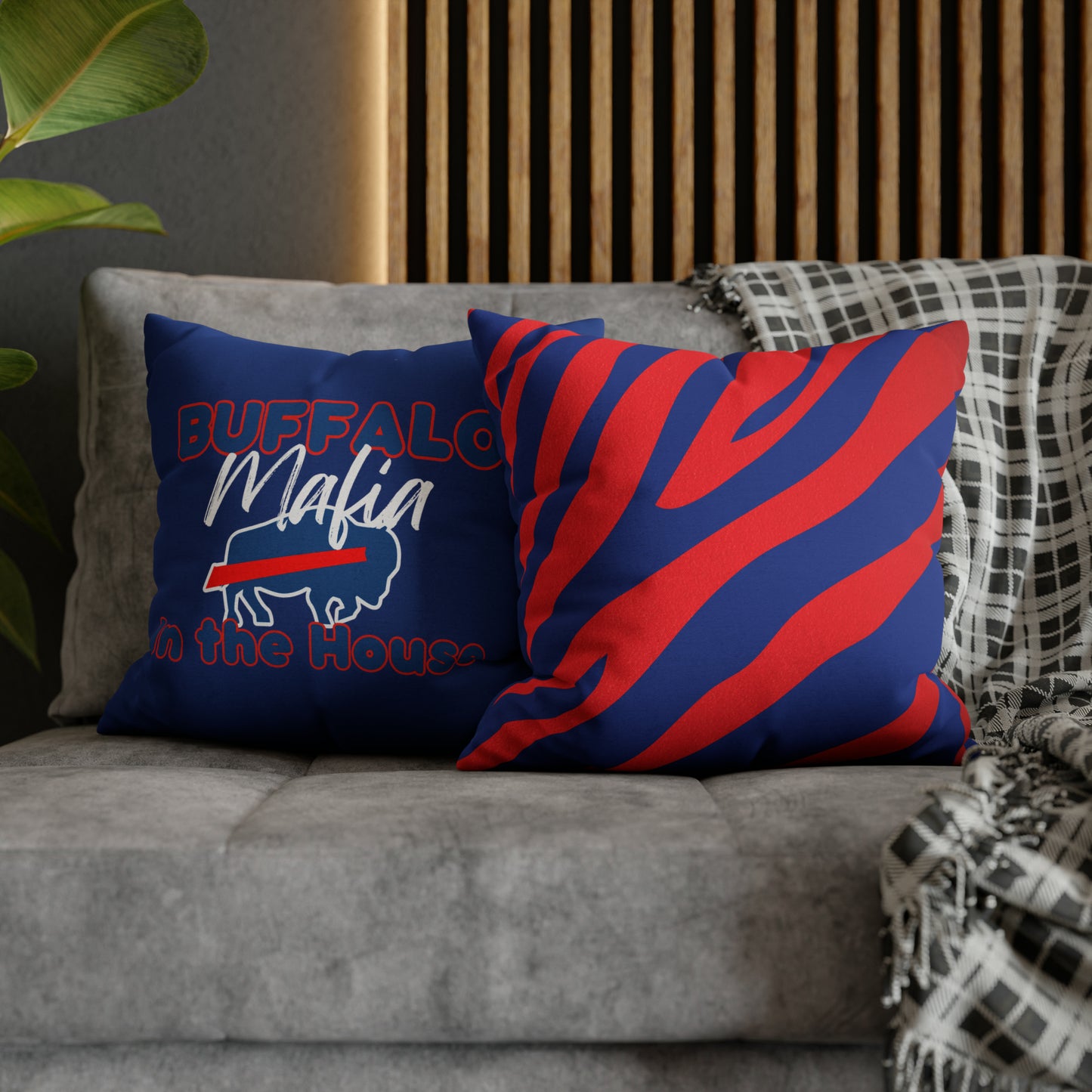 Buffalo Mafia Spun Polyester Square Pillow Case