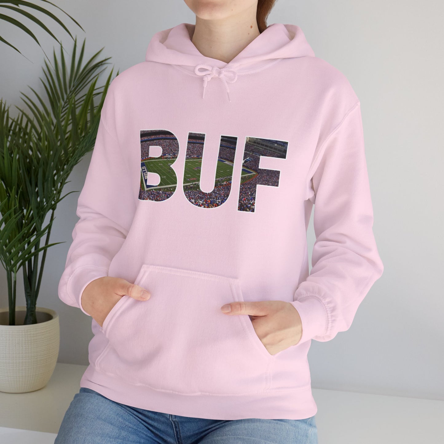 BUF Buffalo Bills Stadium Unisex Heavy Blend™ Hooded Sweatshirt