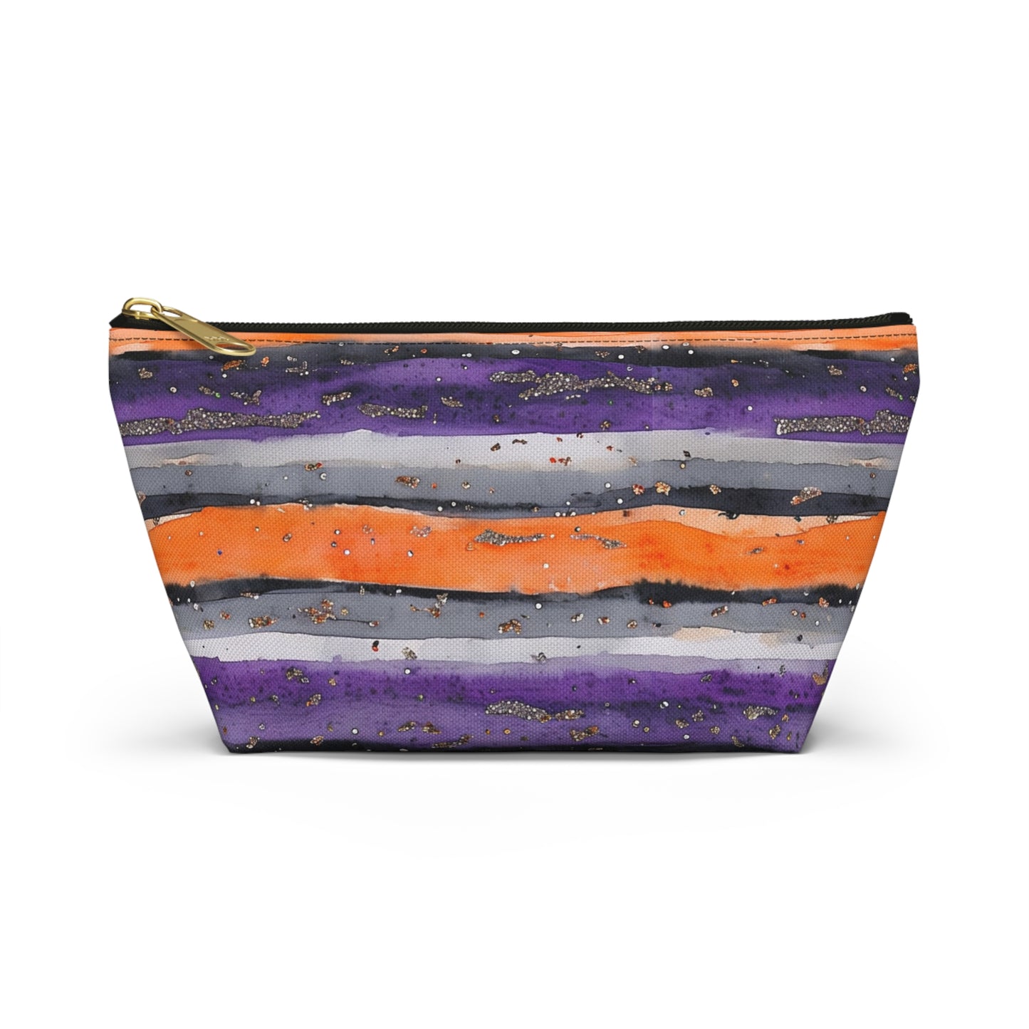 Bandits Watercolor Striped Accessory Pouch w T-bottom