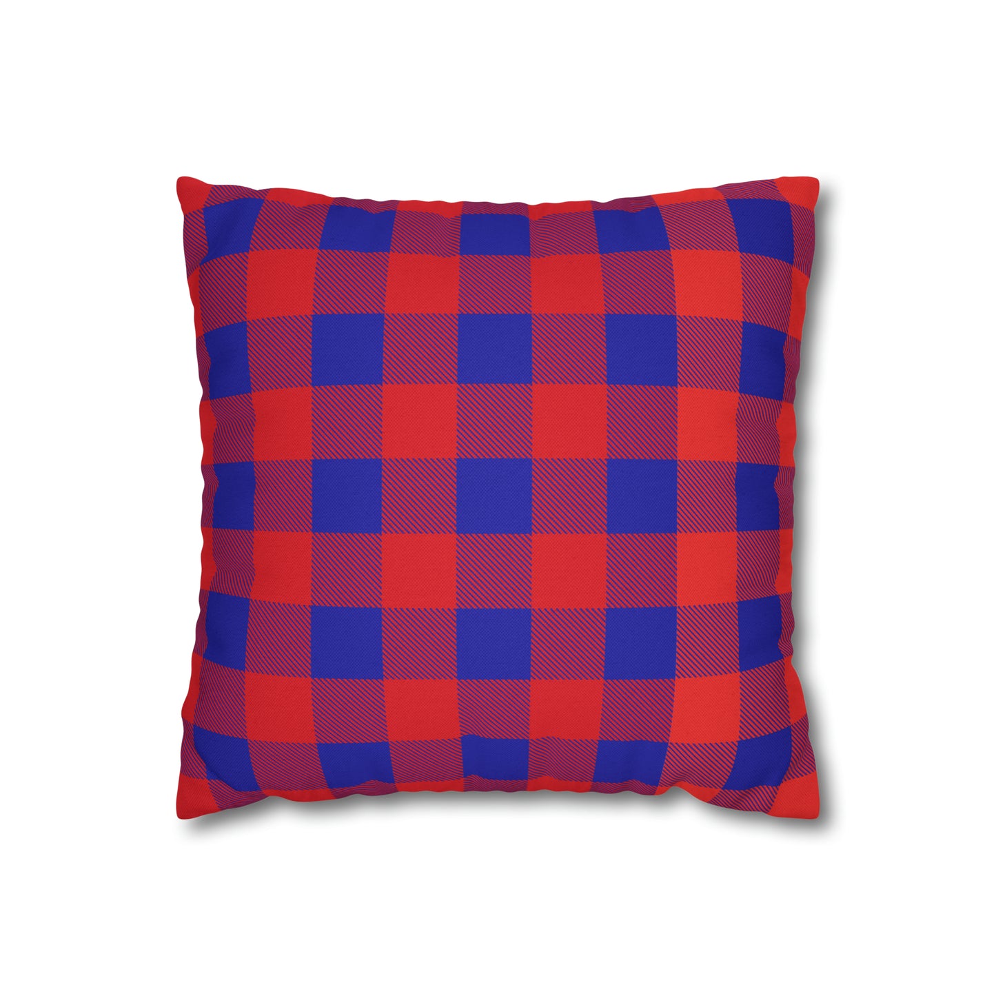 Bills Buffalo Plaid Spun Polyester Square Pillow Case