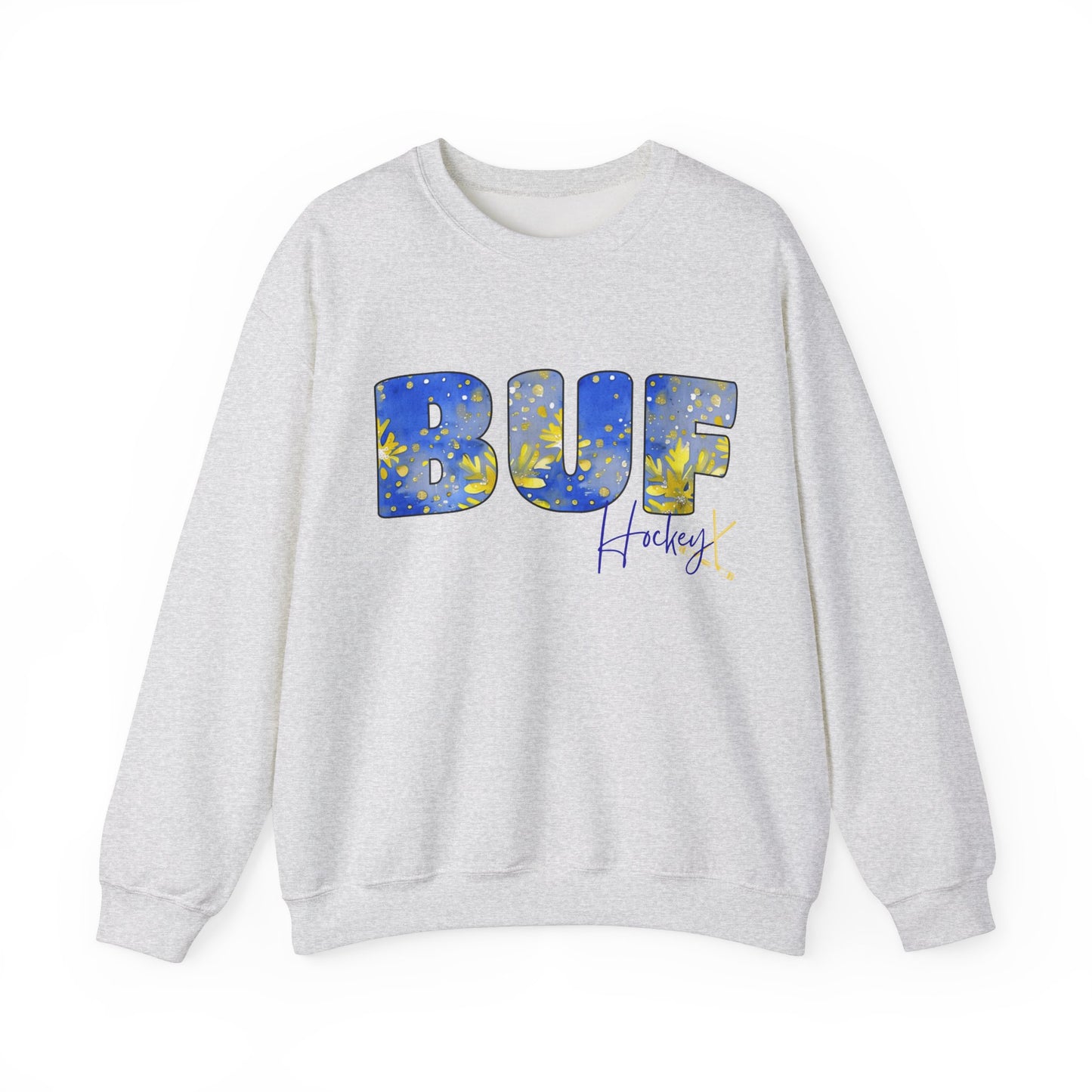 Sabres BUF Watercolor Unisex Heavy Blend™ Crewneck Sweatshirt