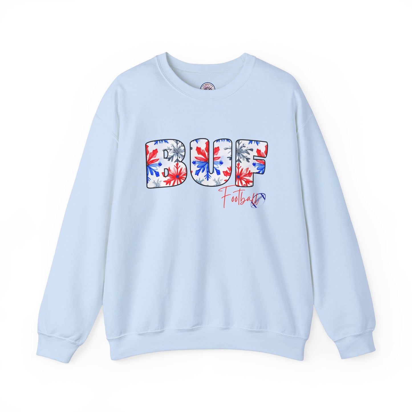 Bills Snowflake BUF Watercolor Unisex Heavy Blend™ Crewneck Sweatshirt