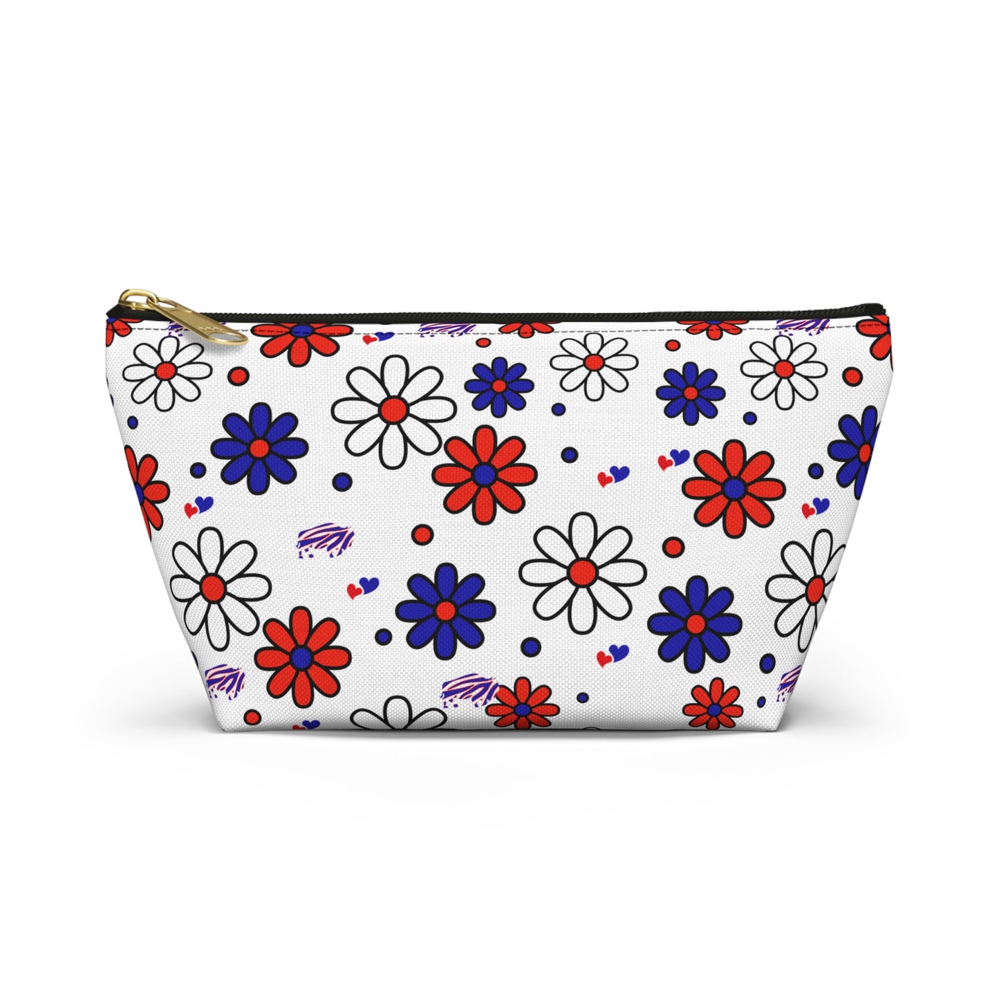 Buffalo Bills Flower Power Retro Accessory Pouch w T-bottom