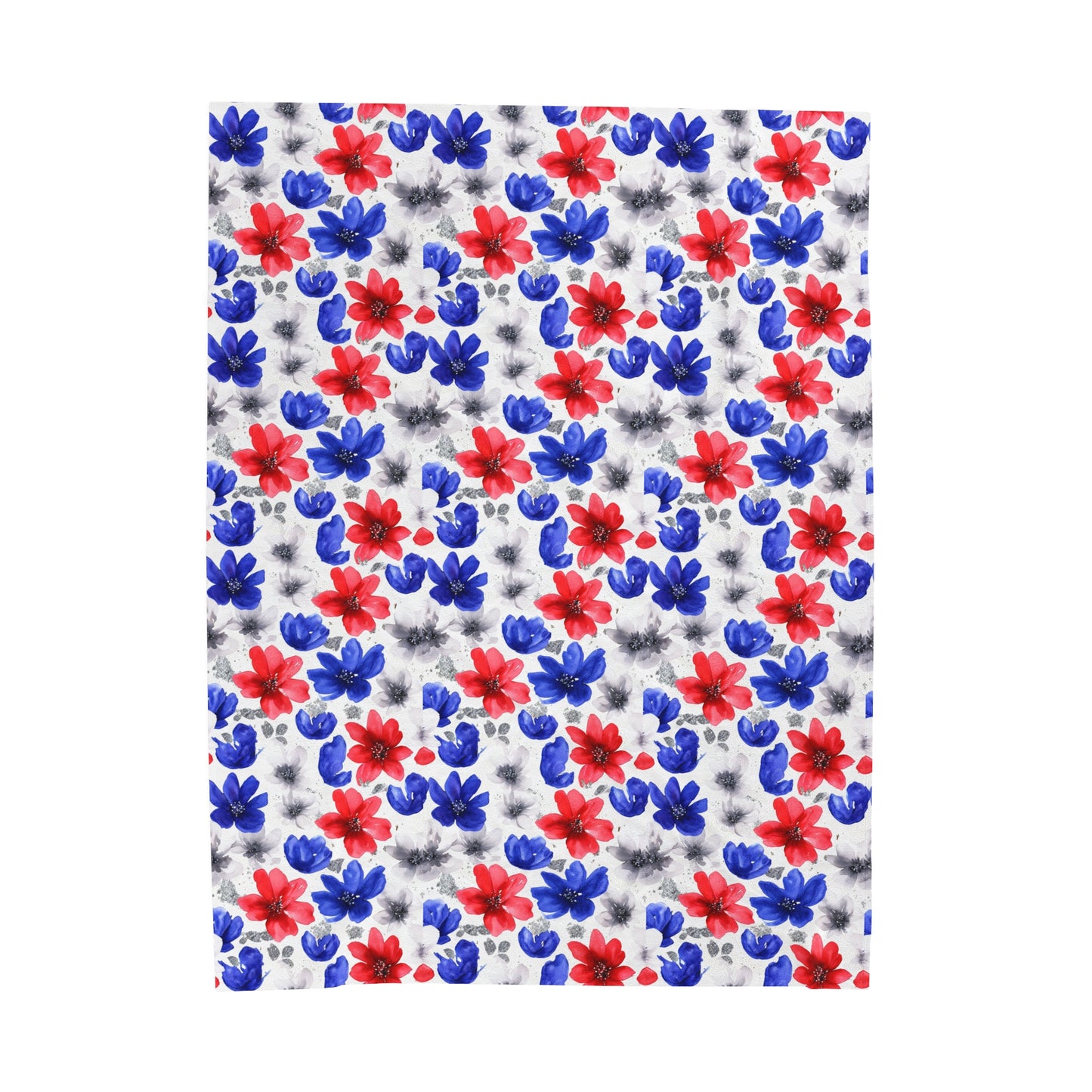 Bills Watercolor Floral Velveteen Plush Blanket