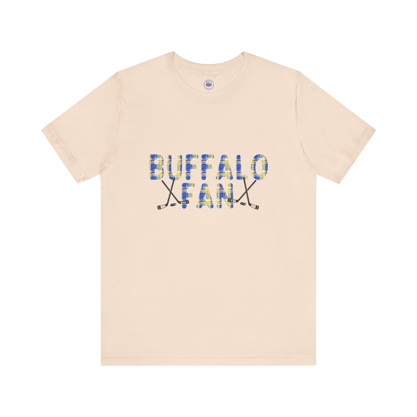 Sabres Watercolor Buffalo Plaid Unisex Short Sleeve Tee