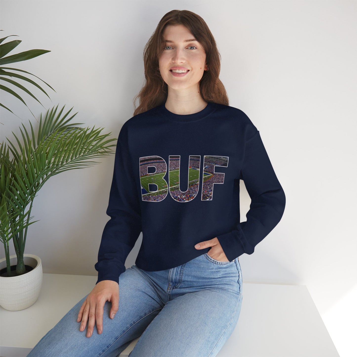 BUF Stadium Unisex Heavy Blend™ Crewneck Sweatshirt