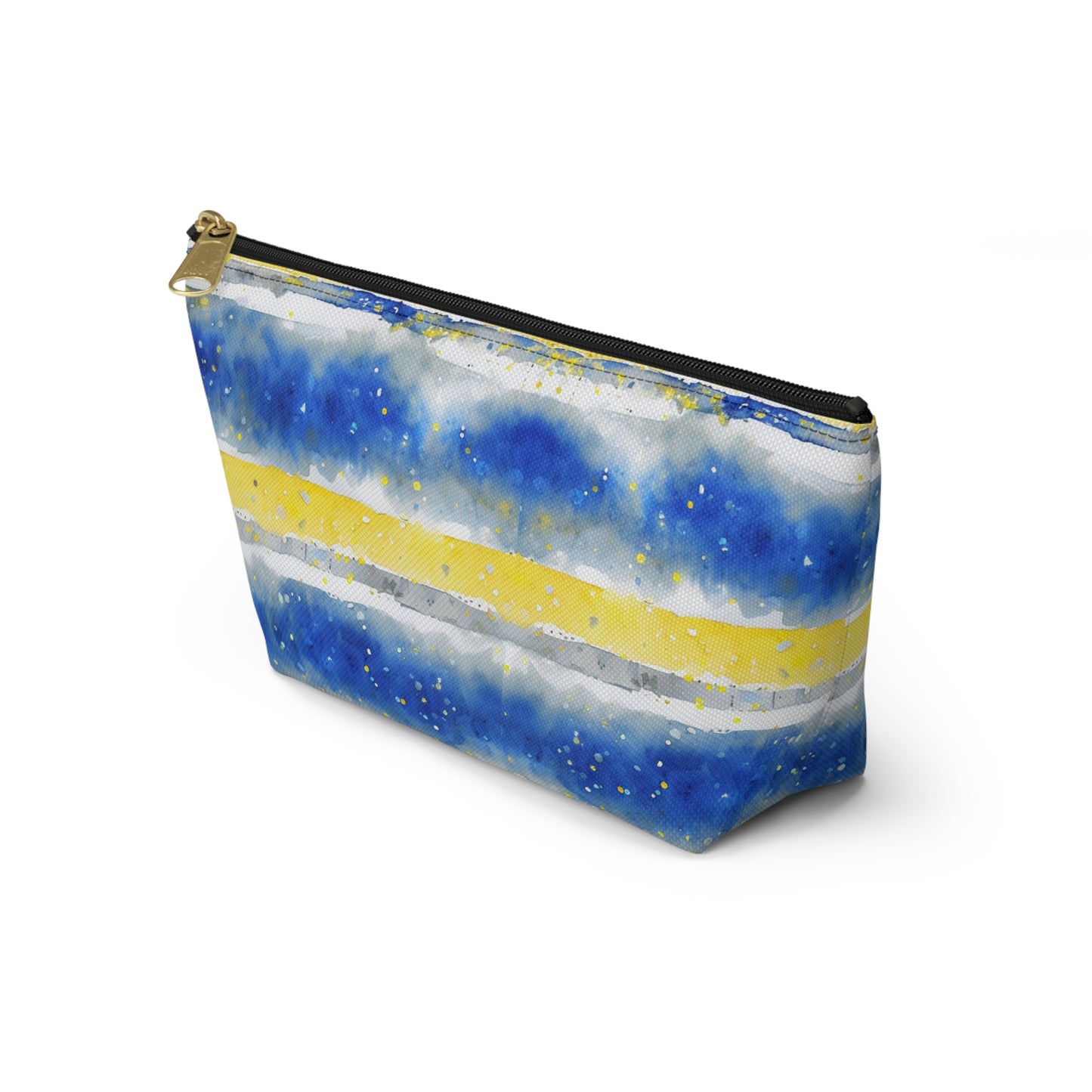 Sabres Watercolor Striped Accessory Pouch w T-bottom