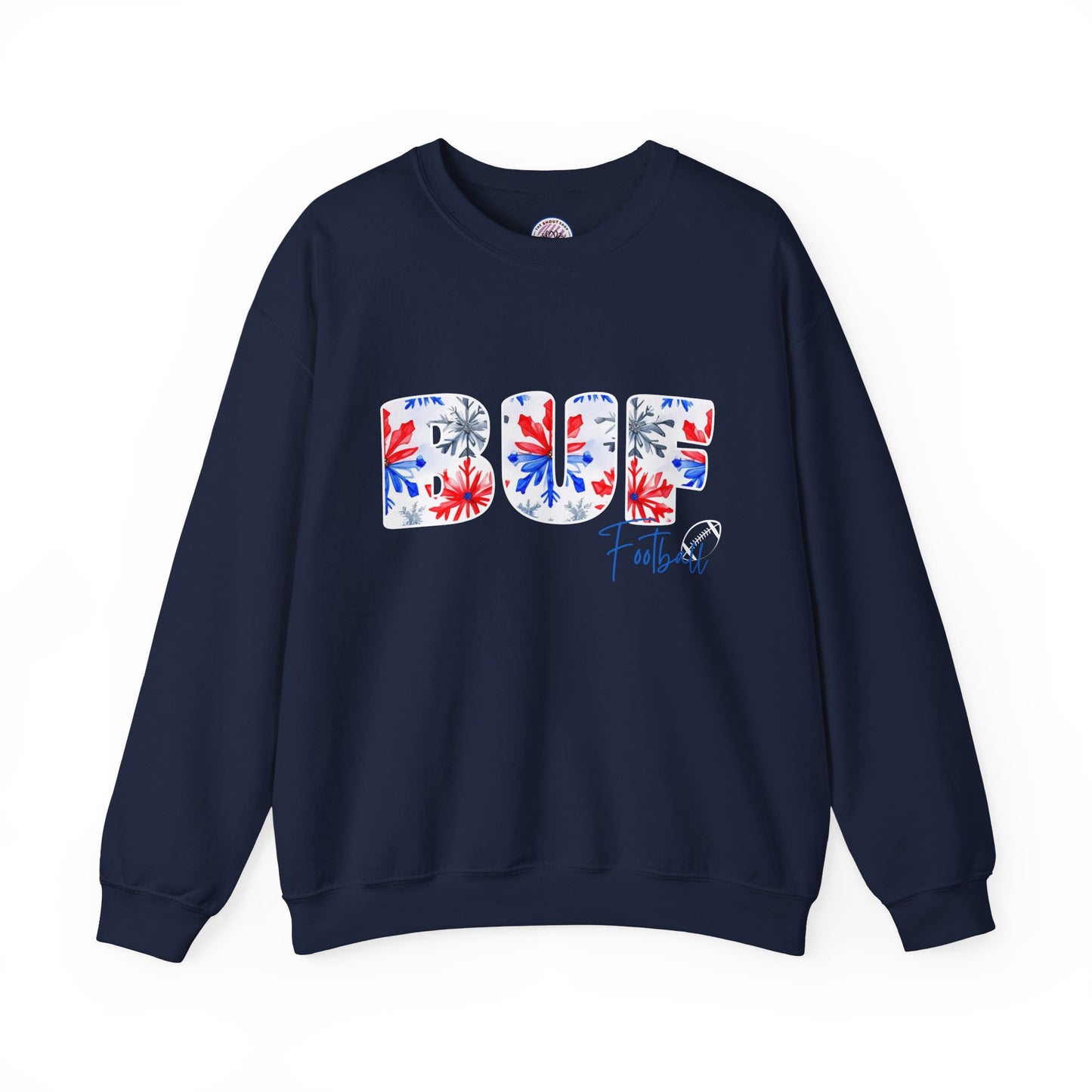 Bills Snowflake BUF Watercolor Unisex Heavy Blend™ Crewneck Sweatshirt