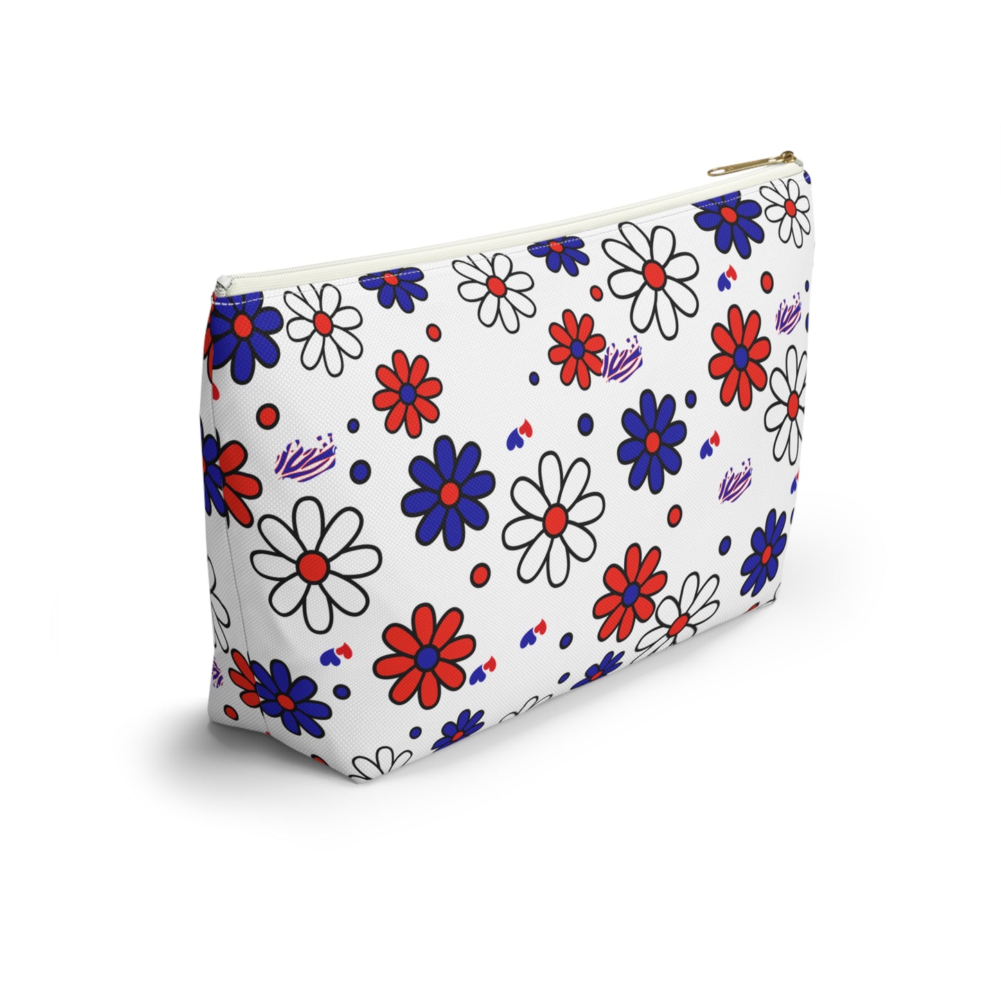 Buffalo Bills Flower Power Retro Accessory Pouch w T-bottom