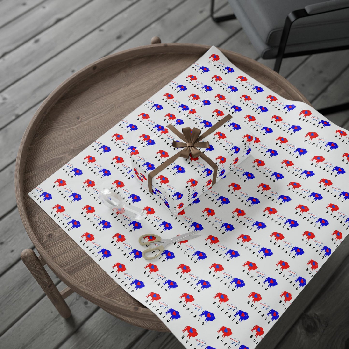 Buffalo Football Wrapping Paper - Josh Allen Potato Design