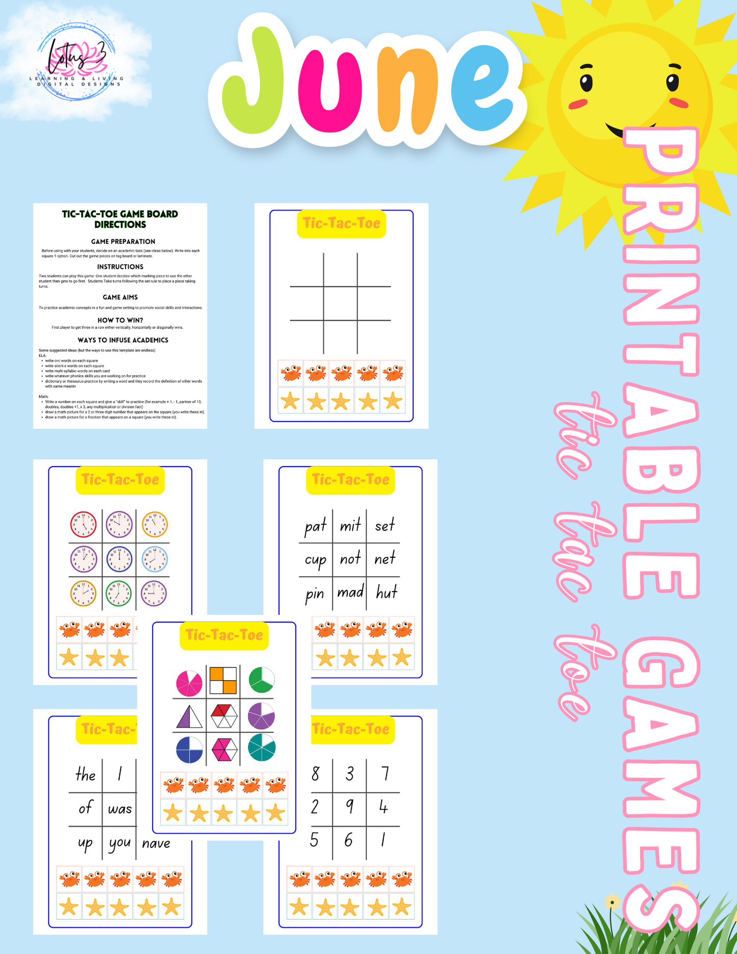 June Resources Packet (DIGITAL DOWNLOAD) Over 75 Activities