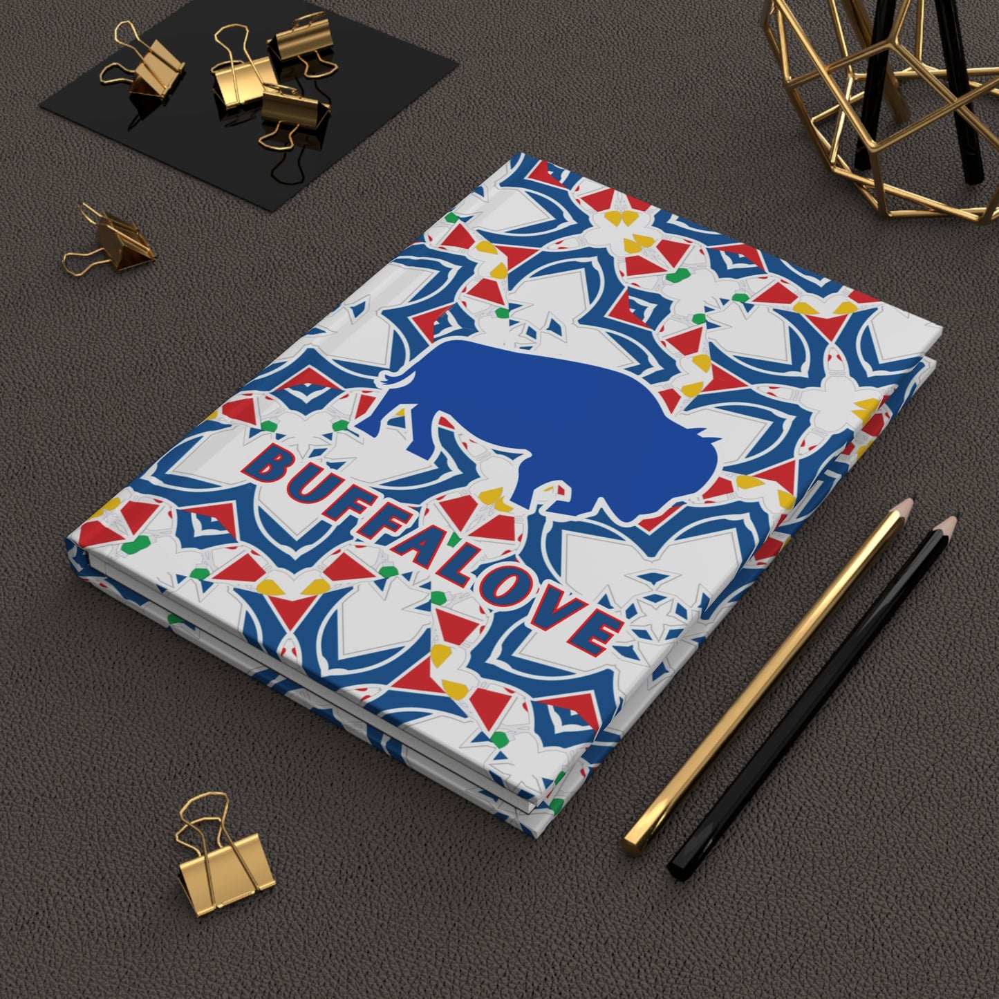 Buffalove Mash Up 6" x 9" 150 Page (75 sheets of white lined paper) Hardcover Matte Journal