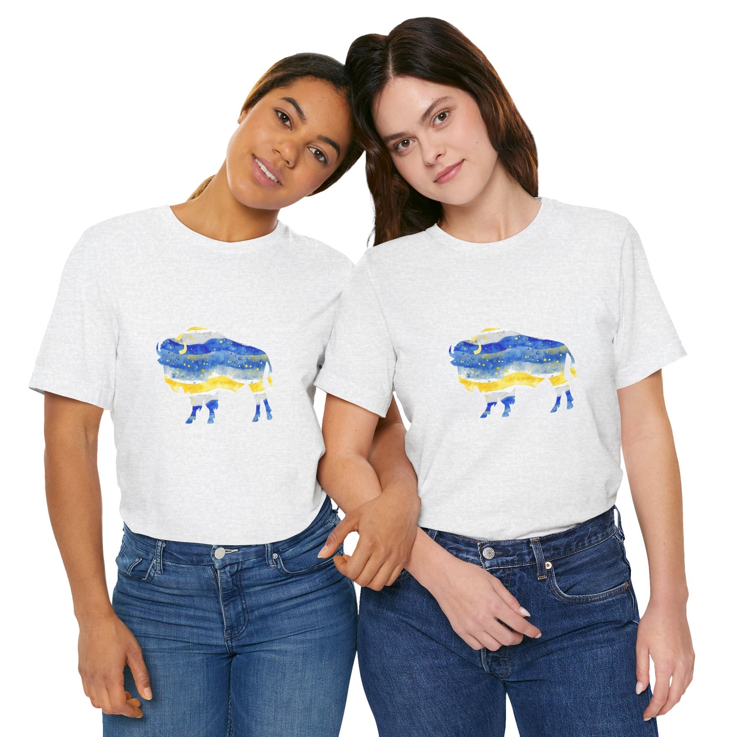 Sabres Watercolor Buffalo Unisex Short Sleeve Tee