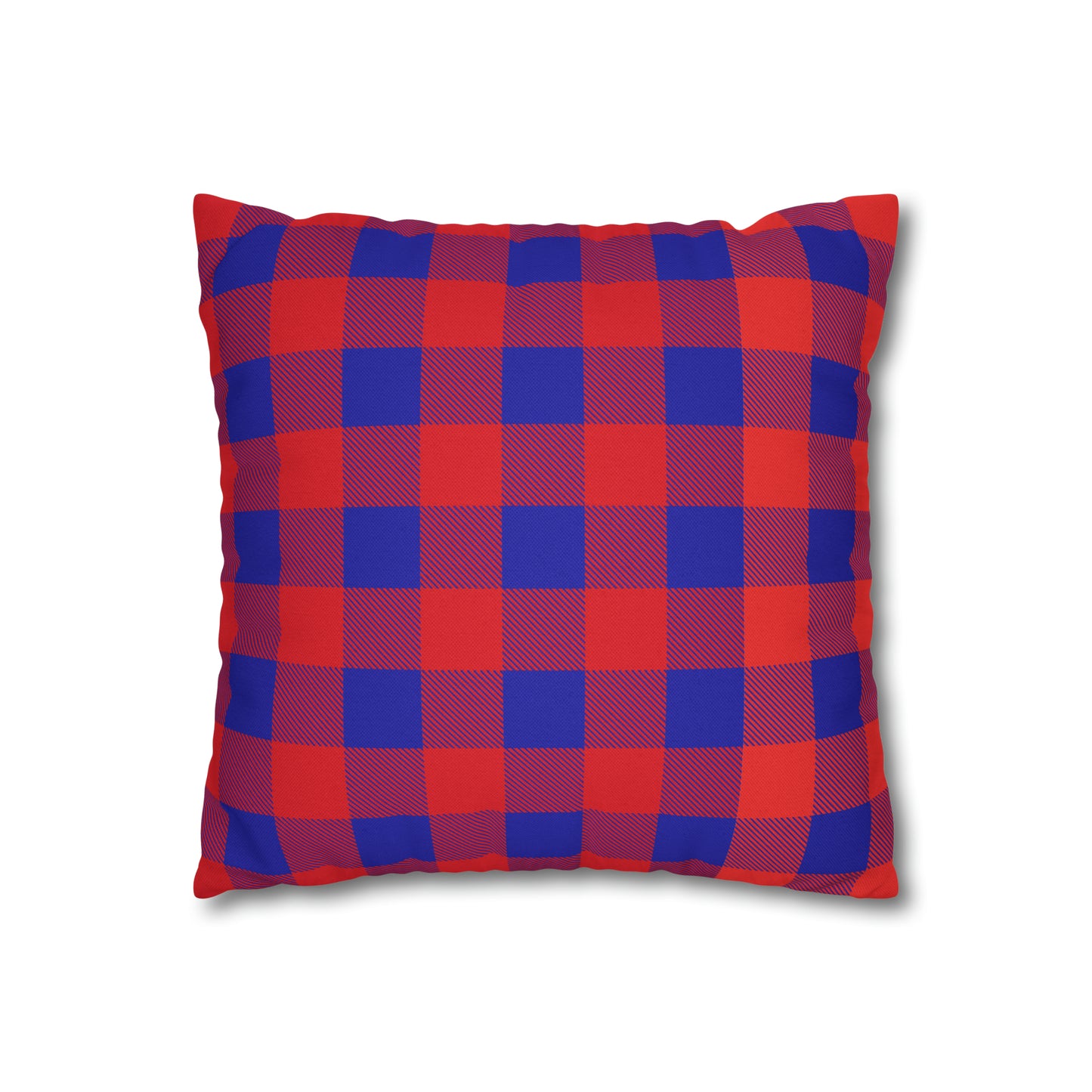 Bills Buffalo Plaid Spun Polyester Square Pillow Case