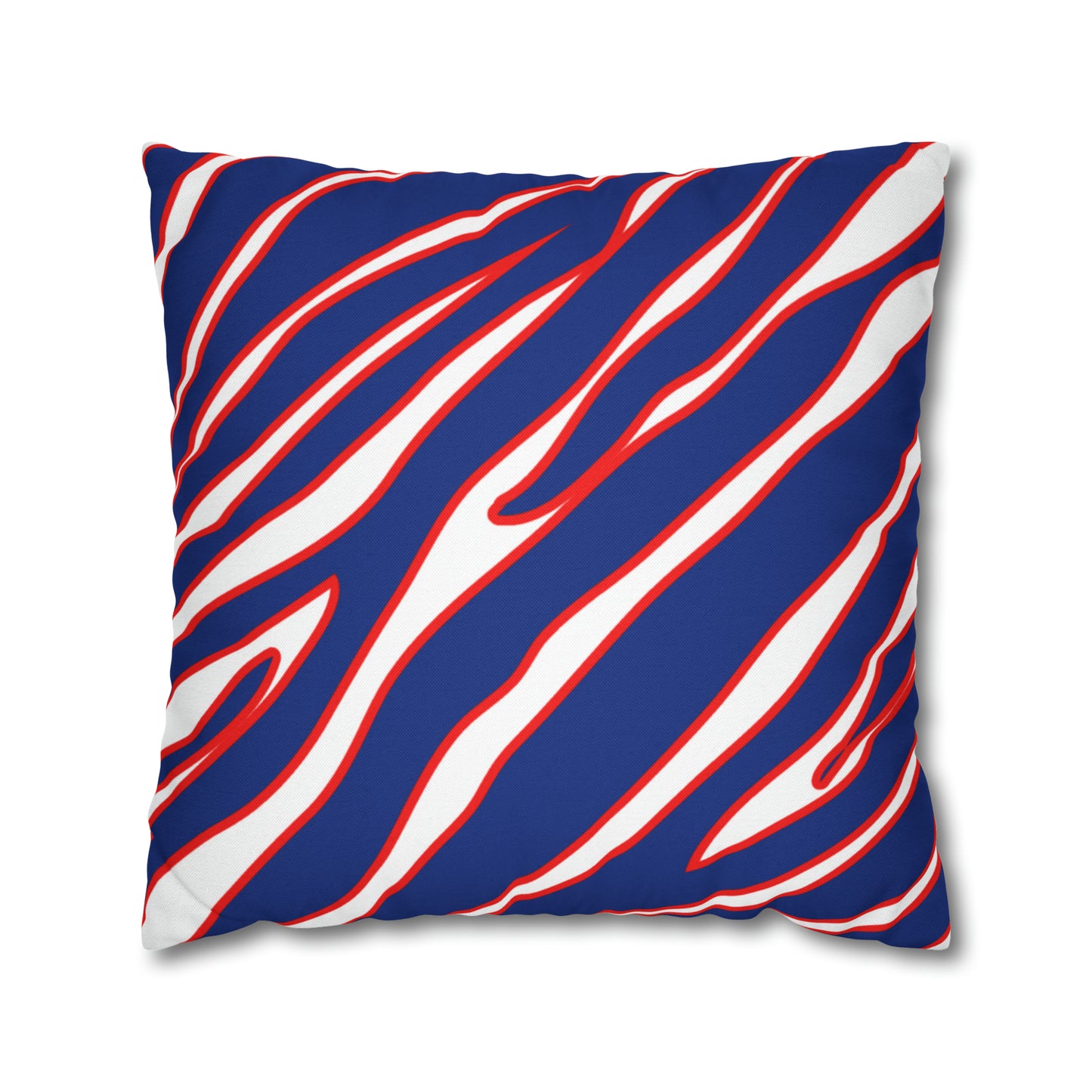 Zubaz Print Red and Blue Spun Polyester Square Pillow Case