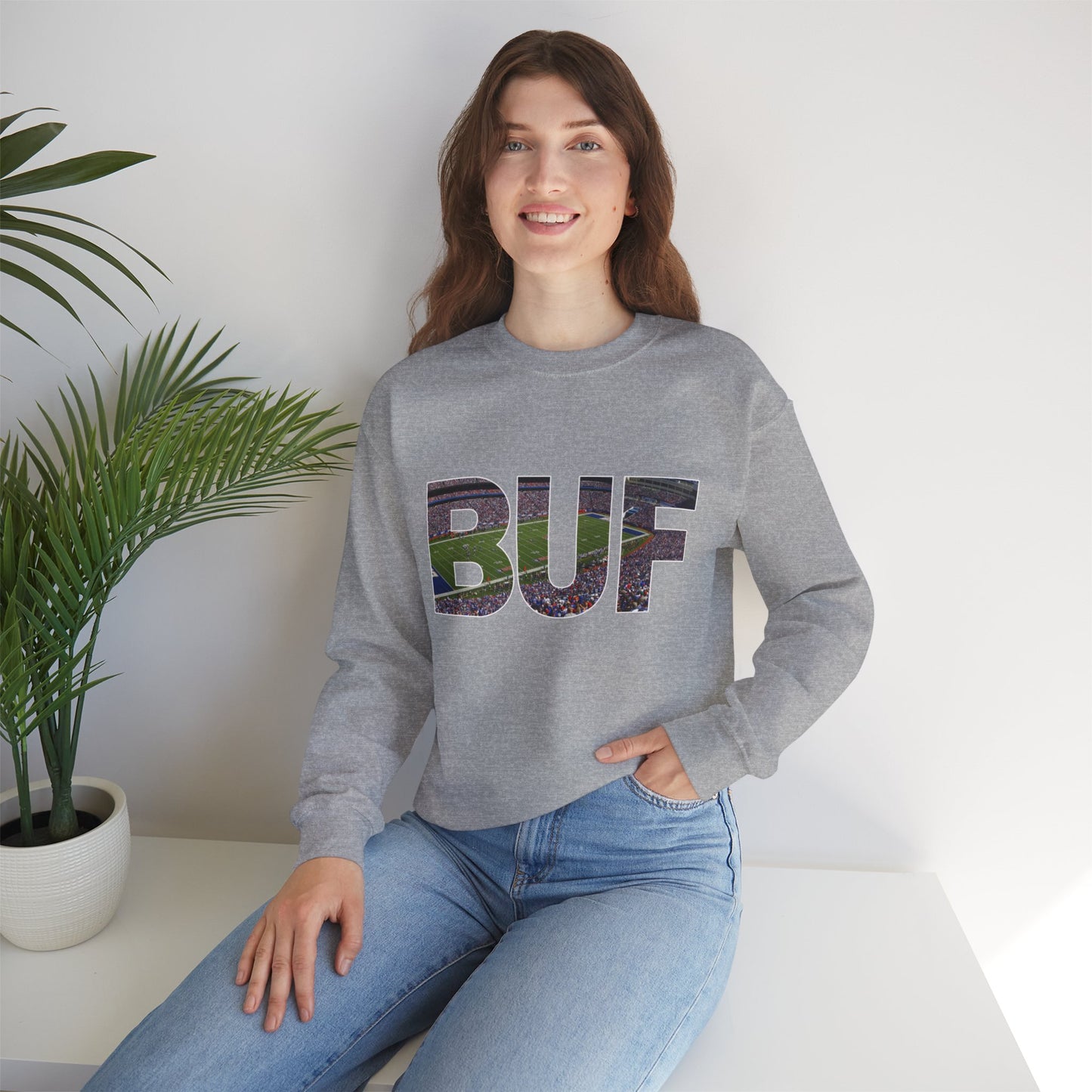 BUF Stadium Unisex Heavy Blend™ Crewneck Sweatshirt