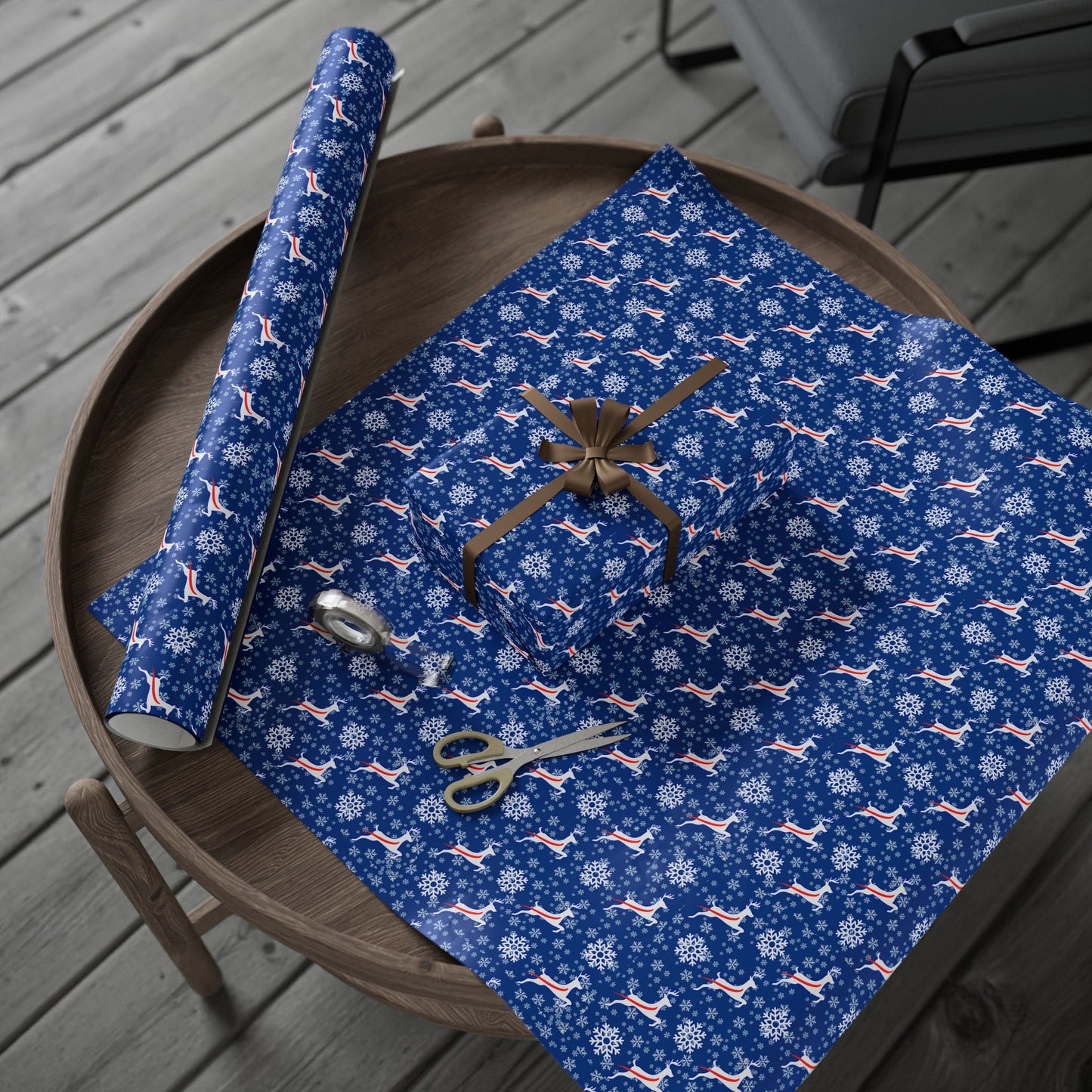 Blue Billmas Wrapping Paper