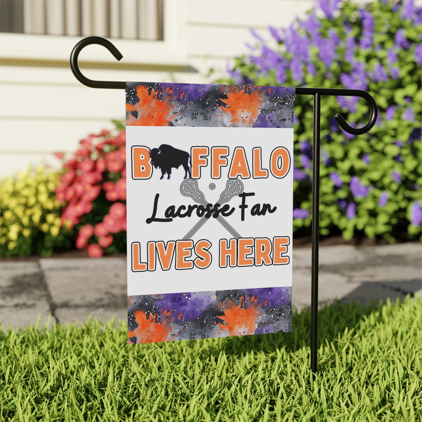 Buffalo Lacrosse Fan Garden Flag