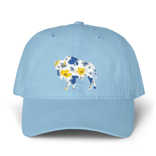 HOCKEY FLORAL BUFFALO Baseball Hat (Embroidery)