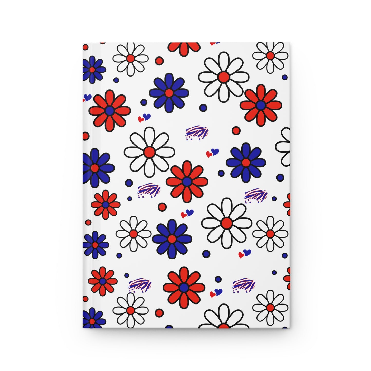 Bills Flower Power 6" x 9" 150 Page (75 sheets) white lined paper Hardcover Journal