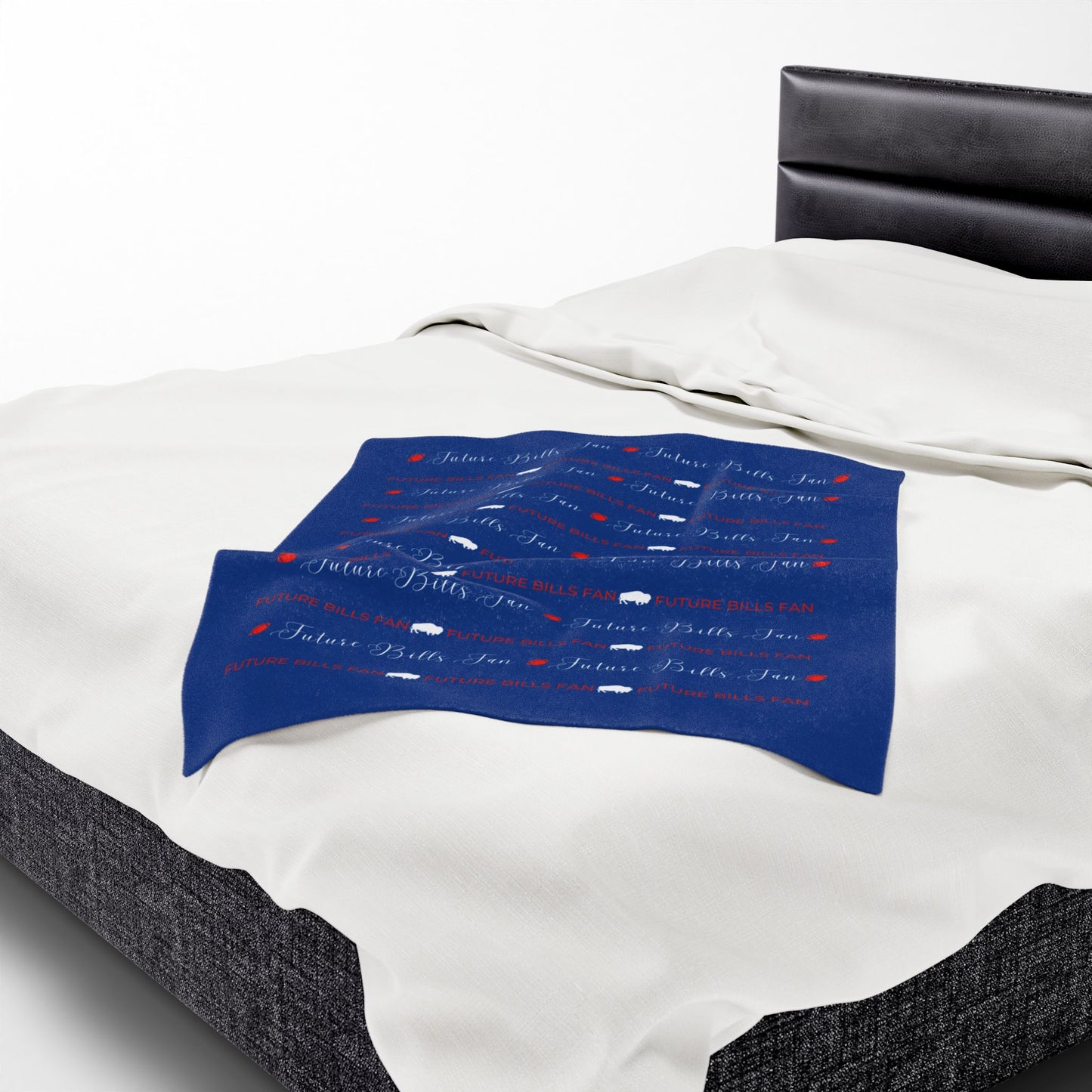 Future Buffalo Football Fan Warm and Cuddly Velveteen Plush Blanket
