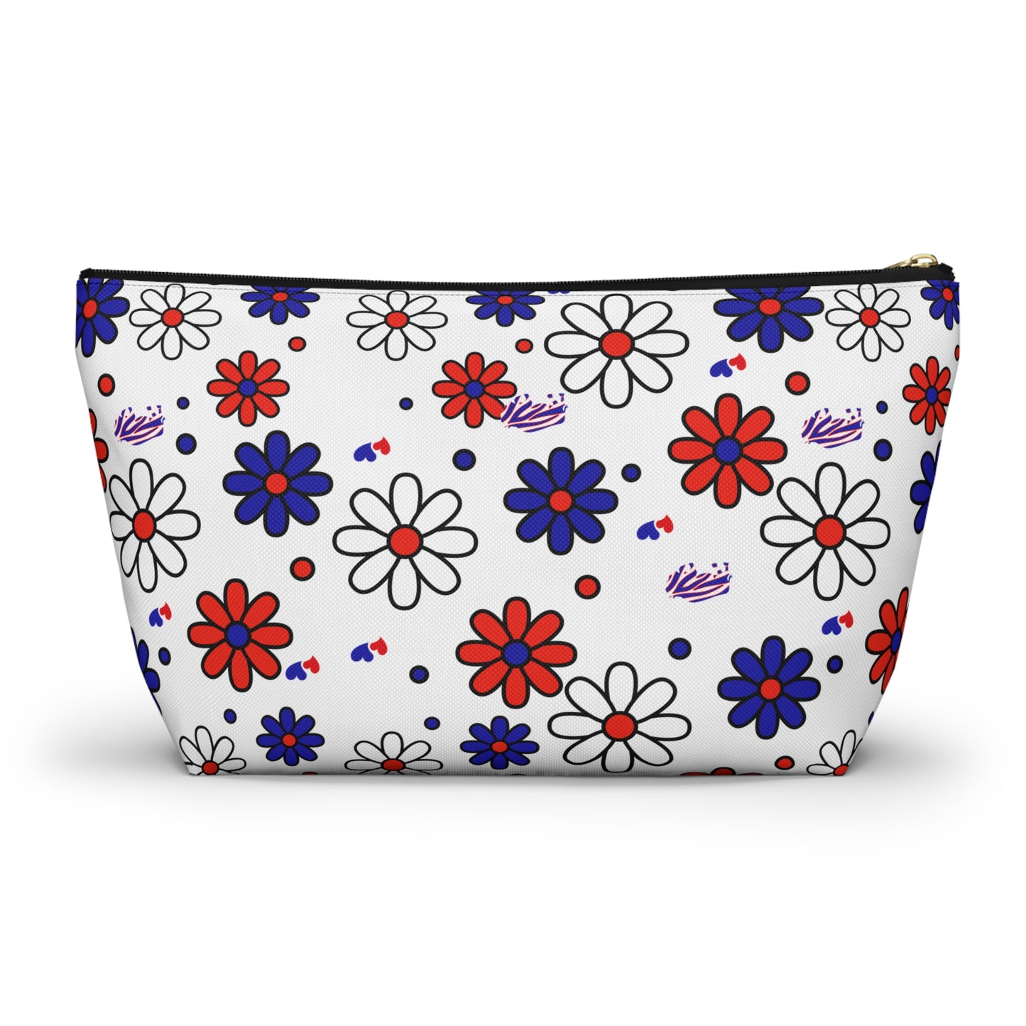 Buffalo Bills Flower Power Retro Accessory Pouch w T-bottom