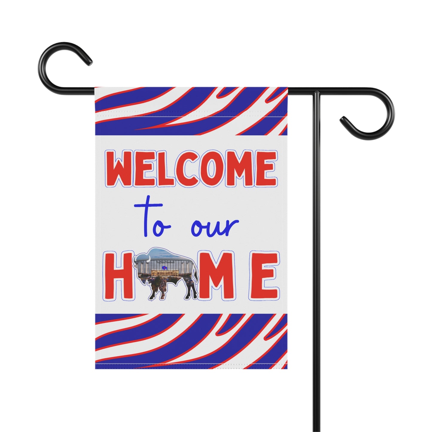 Welcome to our New Home - New Stadium 2026 Animal Stripes Garden Flags