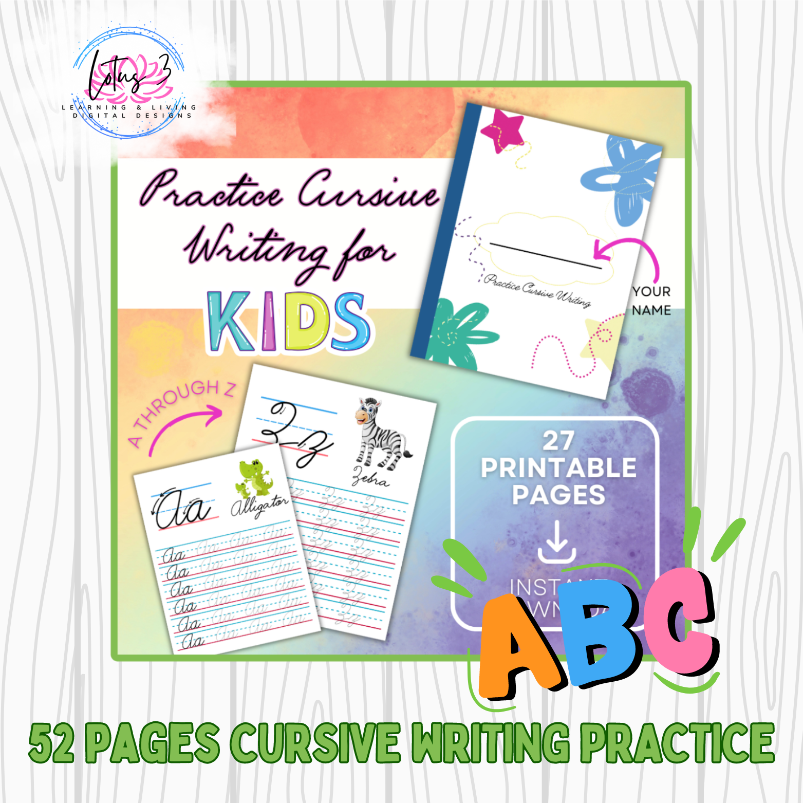 Infancyin Cursive Cursive Writing for Kids – Lotus3
