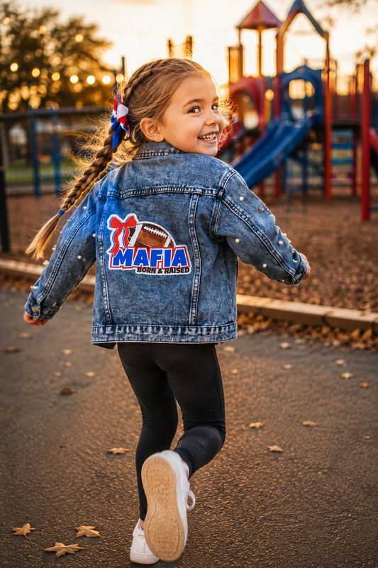 Mafia Born and Raised Youth Buffalo Inspired Jean Jacket