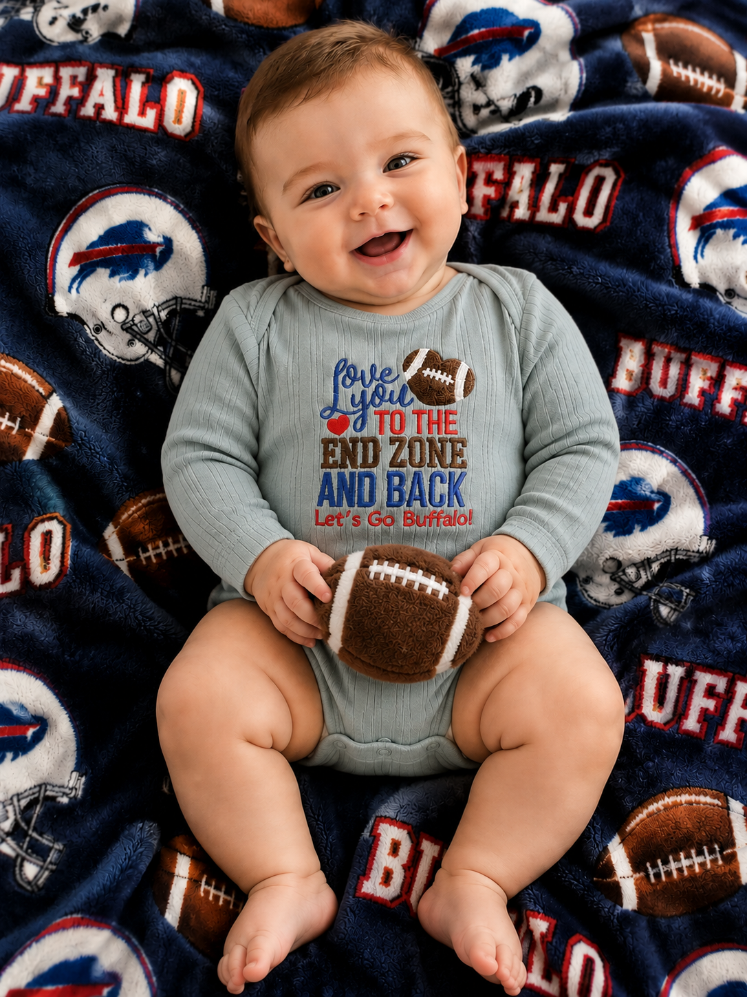 Love you to the End Zone and Back Onsie