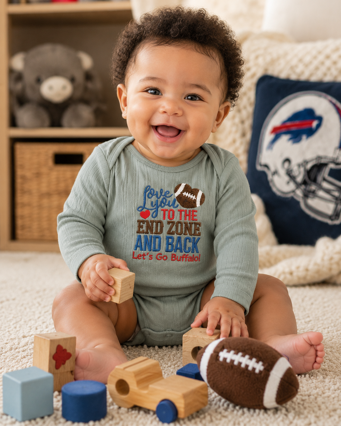 Love you to the End Zone and Back Onsie