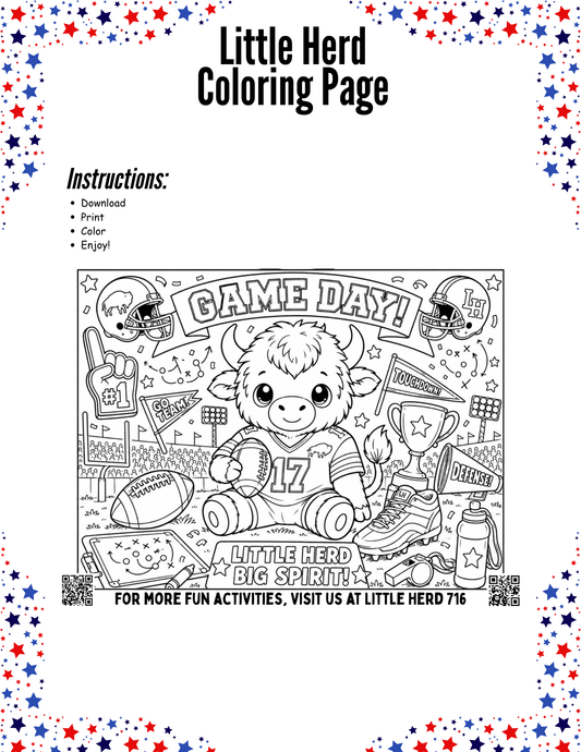Welcome to the Herd Coloring Sheet_Buffalo Football Fun FREE