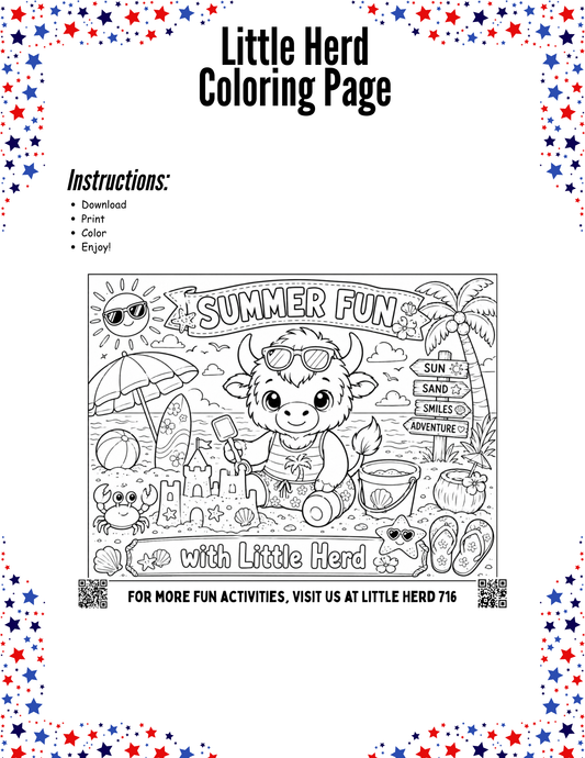 Welcome to the Herd Coloring Sheet_Summer Fun FREE