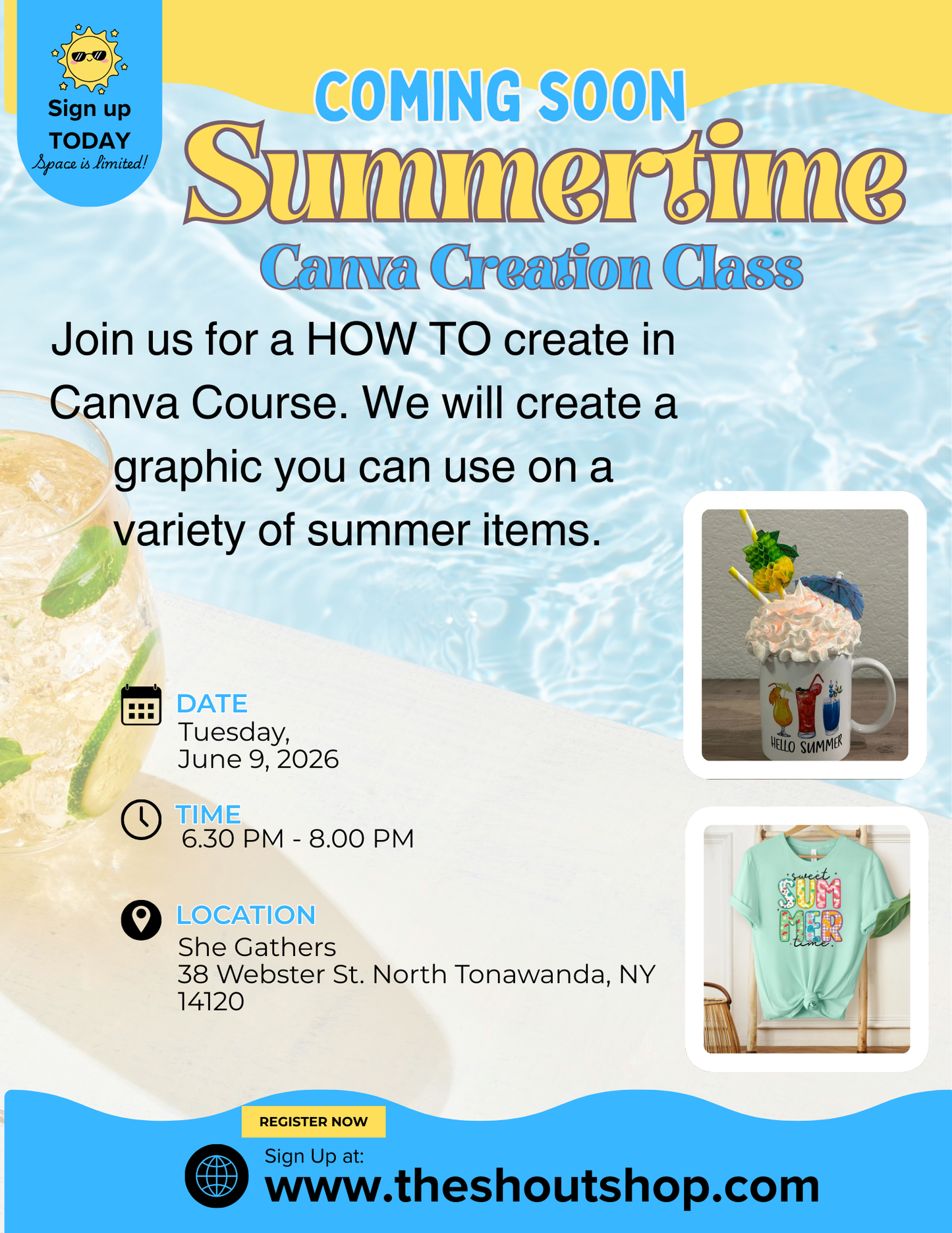 June  Canva Creation Class ~ Summer, Summertime!