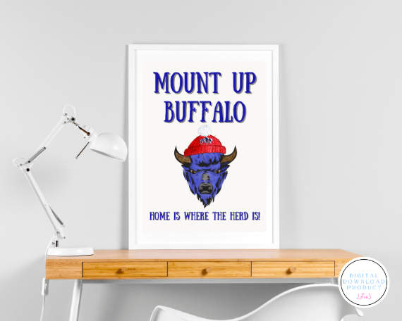 MOUNT UP BUFFALO DIGITAL DOWNLOAD FILES THAT COME IN JPG AND PDF FORMATS OFFERING A VARIETY OF PRINTABLE SIZES